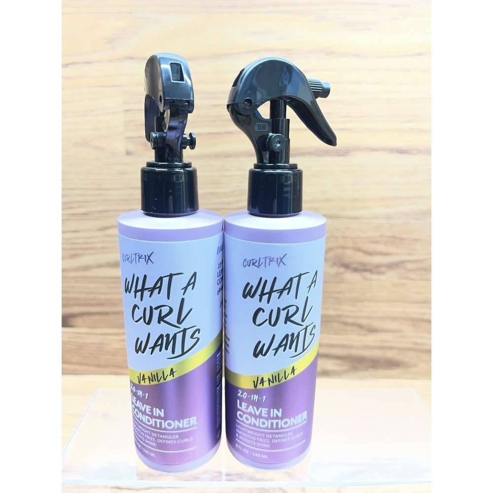 2 CURLTRIX What Curl Wants VANILLA 20-in-1 Leave In Conditioner Coconut Oil 8 oz